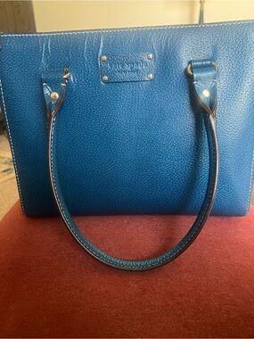 kate spade Blue Pebbled Leather Tote